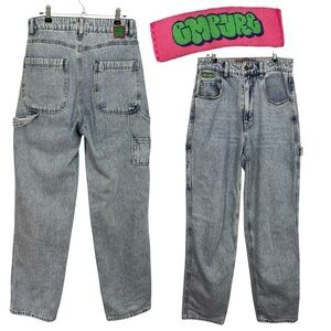 Empyre High Waisted Straight Leg Jeans Sz 4 Acid Wash Denim Baggy Relaxed GUC